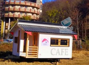 ساخت دیوار و سقف UPVC کافی شاپ سیار