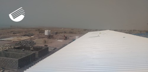 نمایی از سقف سوله سبک