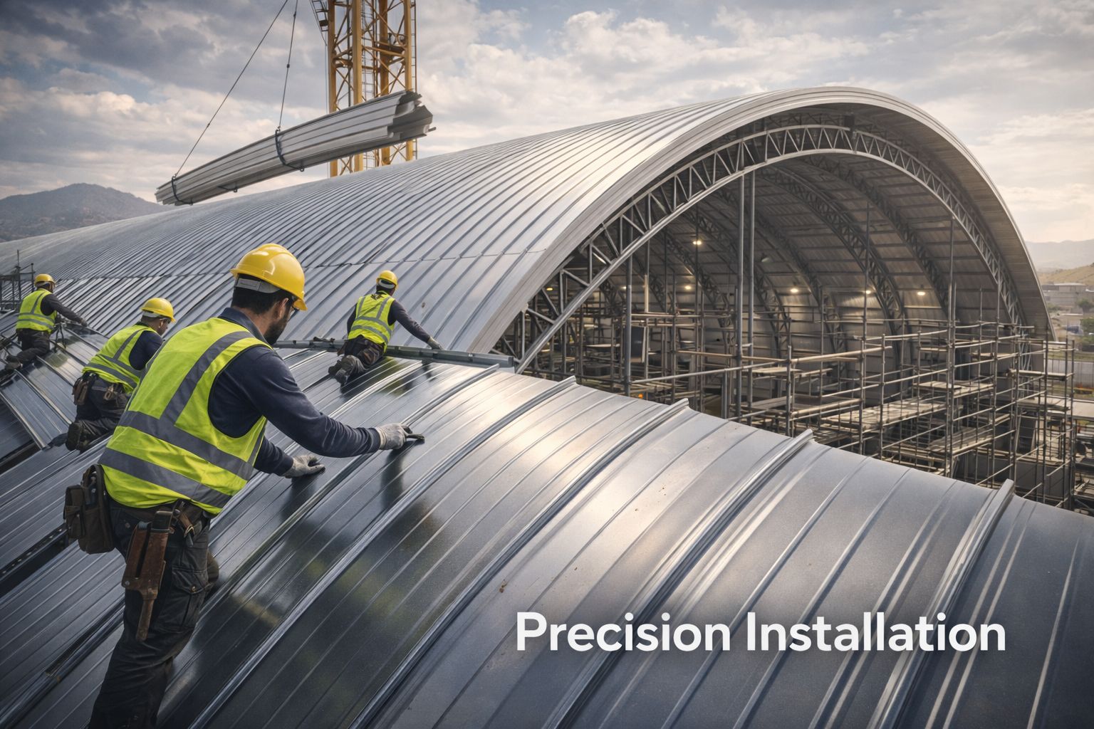 سقف قوسی فلزی 