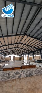اجرای سقف و دیوار کارخانه پتاس گناباد در شهرک صنعتی گناباد | پروژه ۴۰۰۰ متری